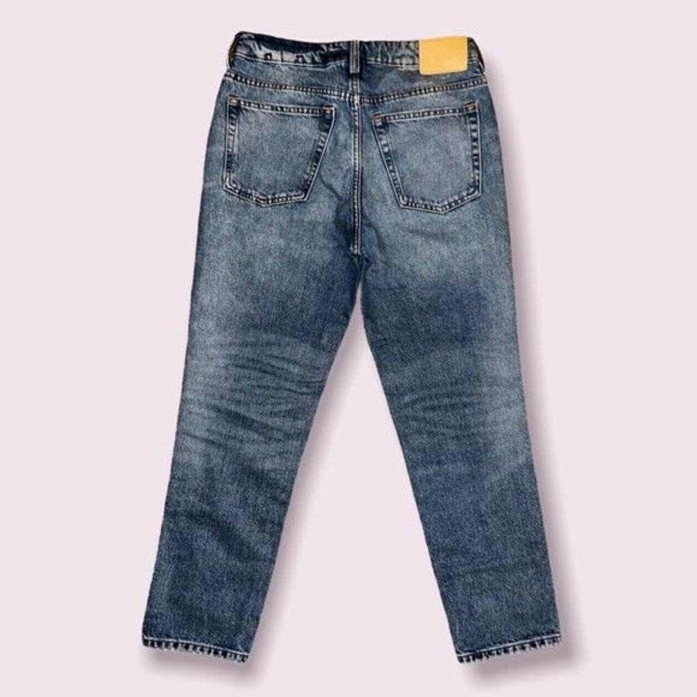 L.O.G.G. Mom Jeans High Rise Medium Wash Blue Straight Leg Denim Womens Size 6 - Picture 2 of 10